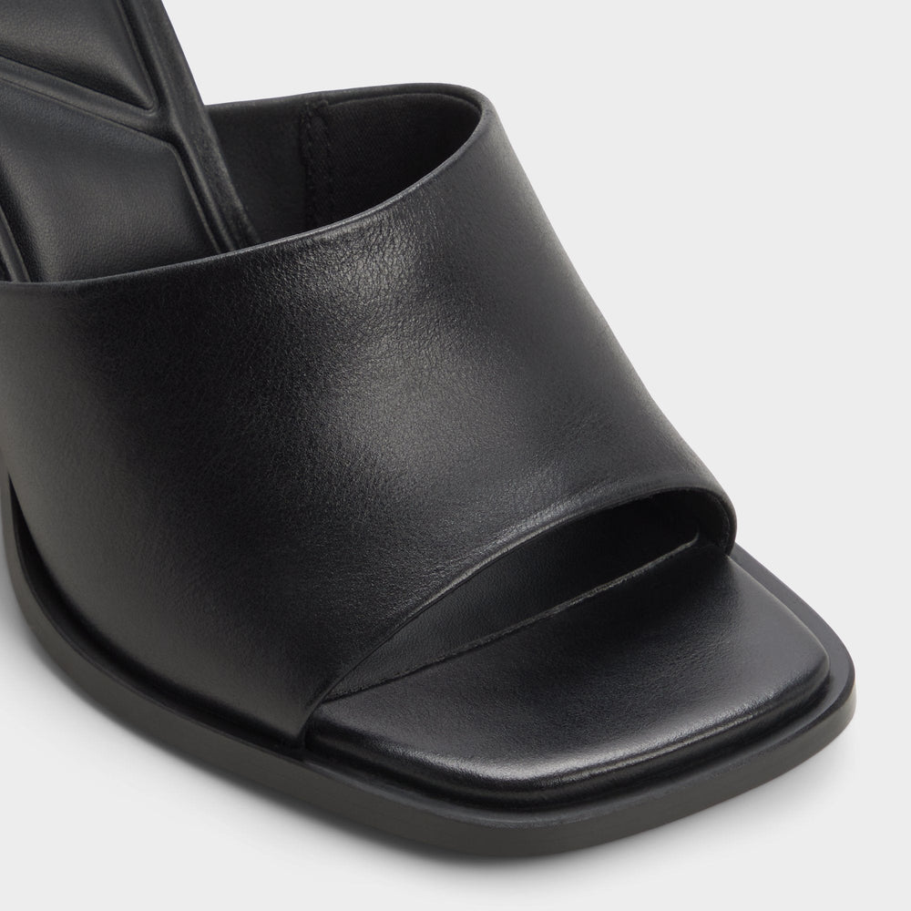 Aldo Re in Sophia Black - Heeled mule, Block heel Women|New