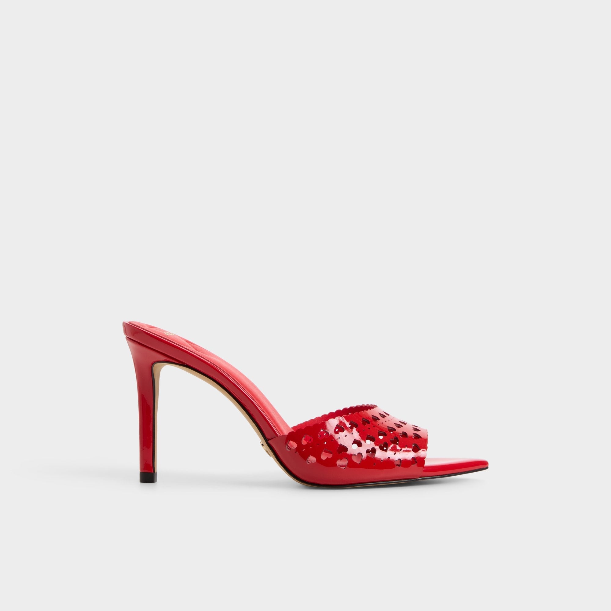Aldo Lovemule in Medium Red - Heeled mule, Stiletto heel Women|New