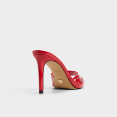 Aldo Lovemule in Medium Red - Heeled mule, Stiletto heel Women|New