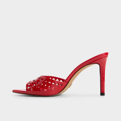 Aldo Lovemule in Medium Red - Heeled mule, Stiletto heel Women|New