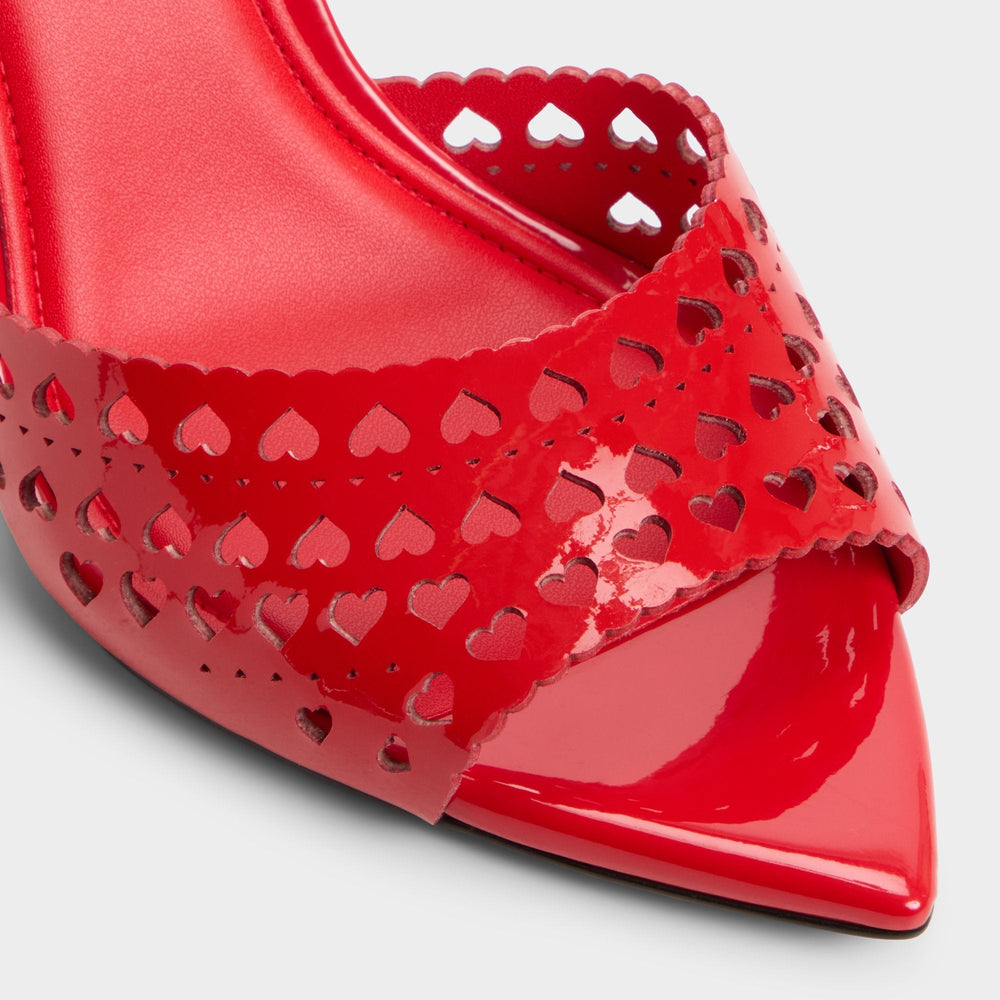 Aldo Lovemule in Medium Red - Heeled mule, Stiletto heel Women|New