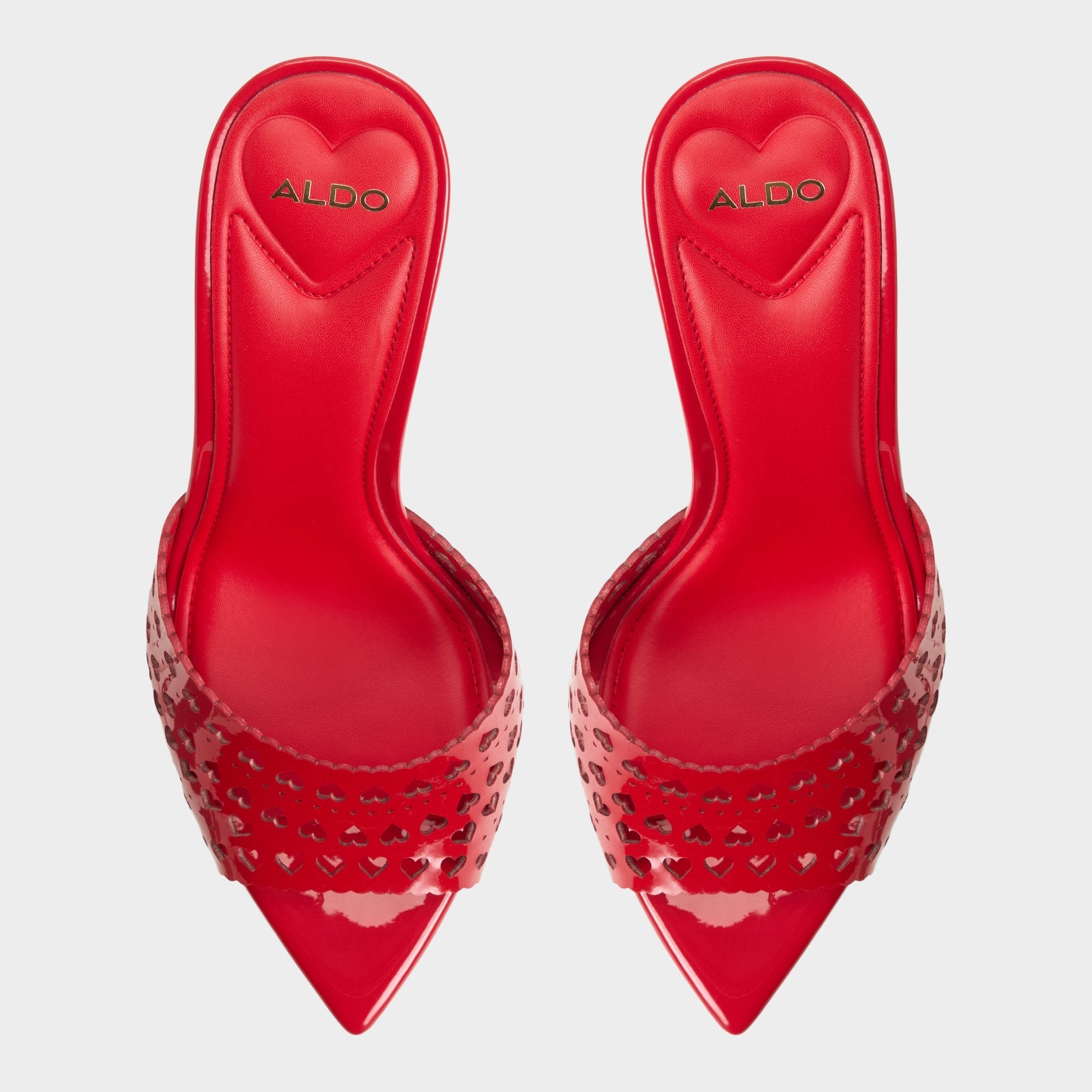 Aldo Lovemule in Medium Red - Heeled mule, Stiletto heel Women|New