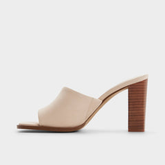 Aldo Re in Sophia Other Beige - Heeled mule, Block heel Women|New