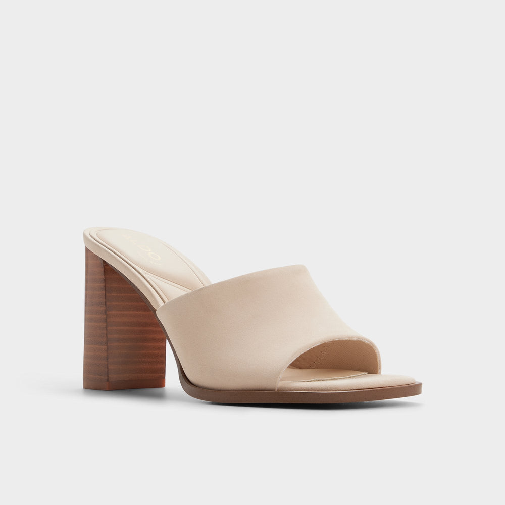 Aldo Re in Sophia Other Beige - Heeled mule, Block heel Women|New