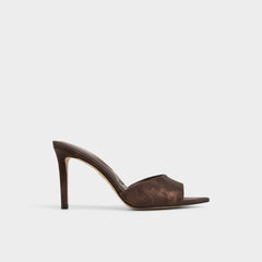 Aldo Anniebrilden Dark Brown Women's Mule slides - Heeled mule, Stiletto heel Women
