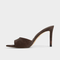 Aldo Anniebrilden Dark Brown Women's Mule slides - Heeled mule, Stiletto heel Women