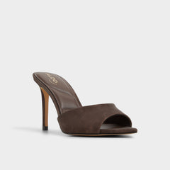 Aldo Anniebrilden Dark Brown Women's Mule slides - Heeled mule, Stiletto heel Women