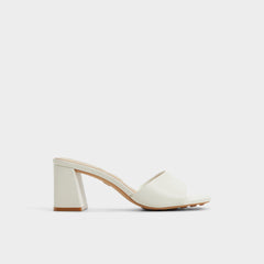Aldo Tisha White Women's Heeled mules - Heeled mule, Block heel Women