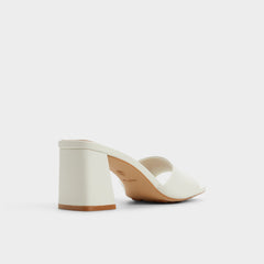 Aldo Tisha White Women's Heeled mules - Heeled mule, Block heel Women