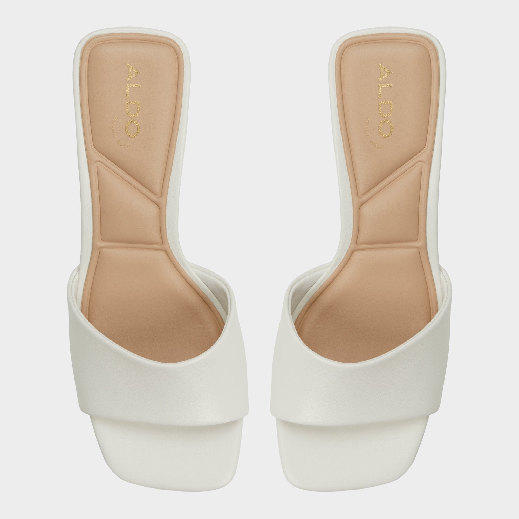 Aldo Tisha White Women's Heeled mules - Heeled mule, Block heel Women