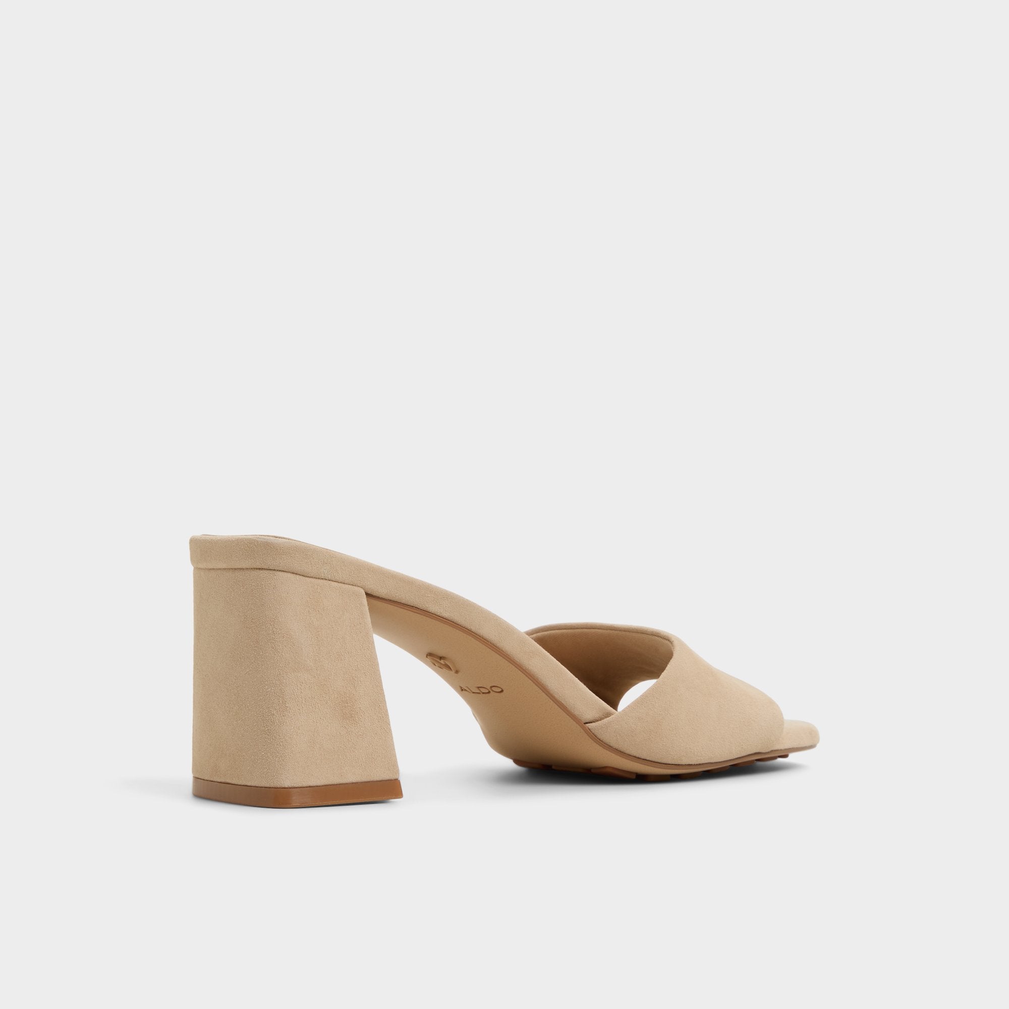 Aldo Tisha Beige Women's Heeled mules - Heeled mule, Block heel Women