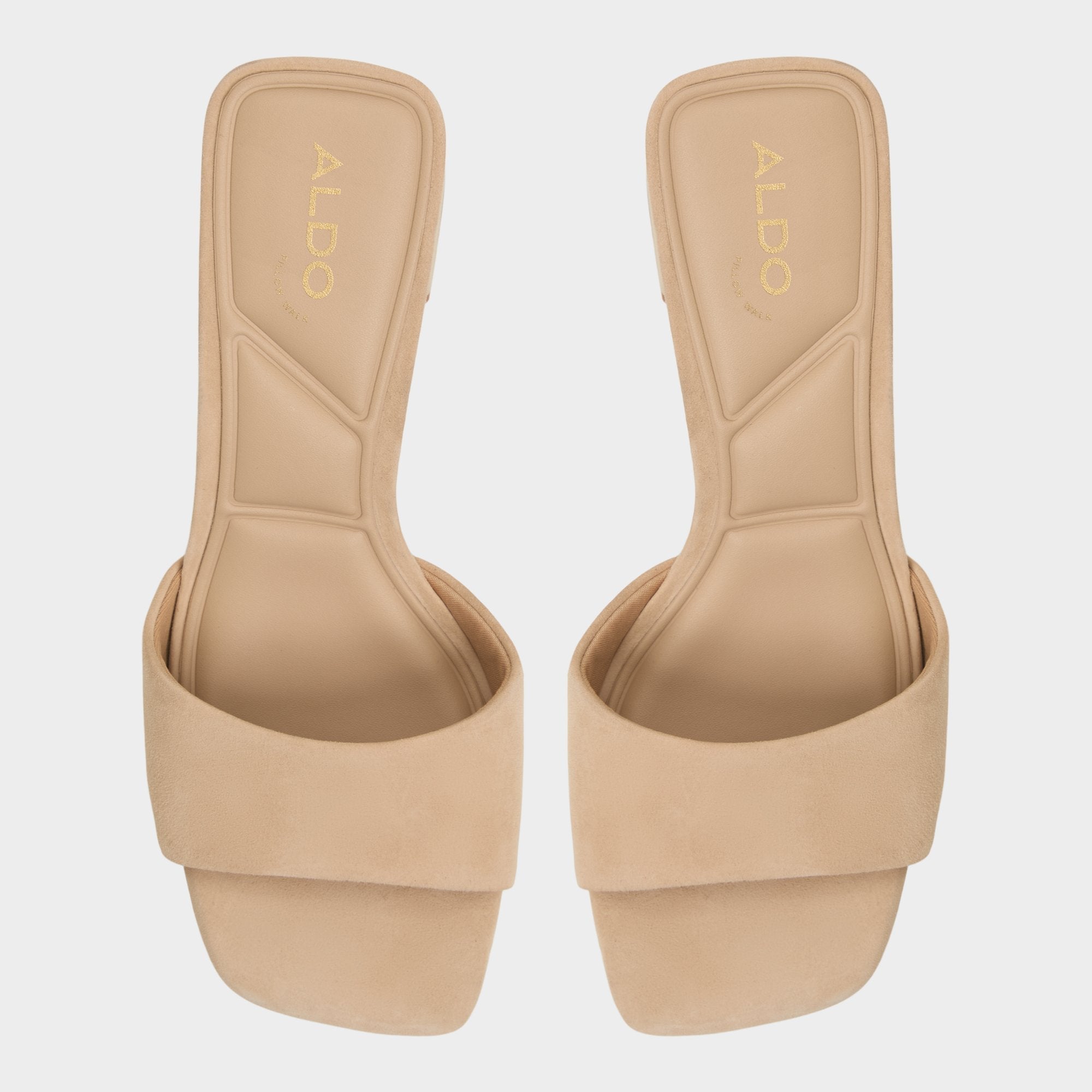 Aldo Tisha Beige Women's Heeled mules - Heeled mule, Block heel Women