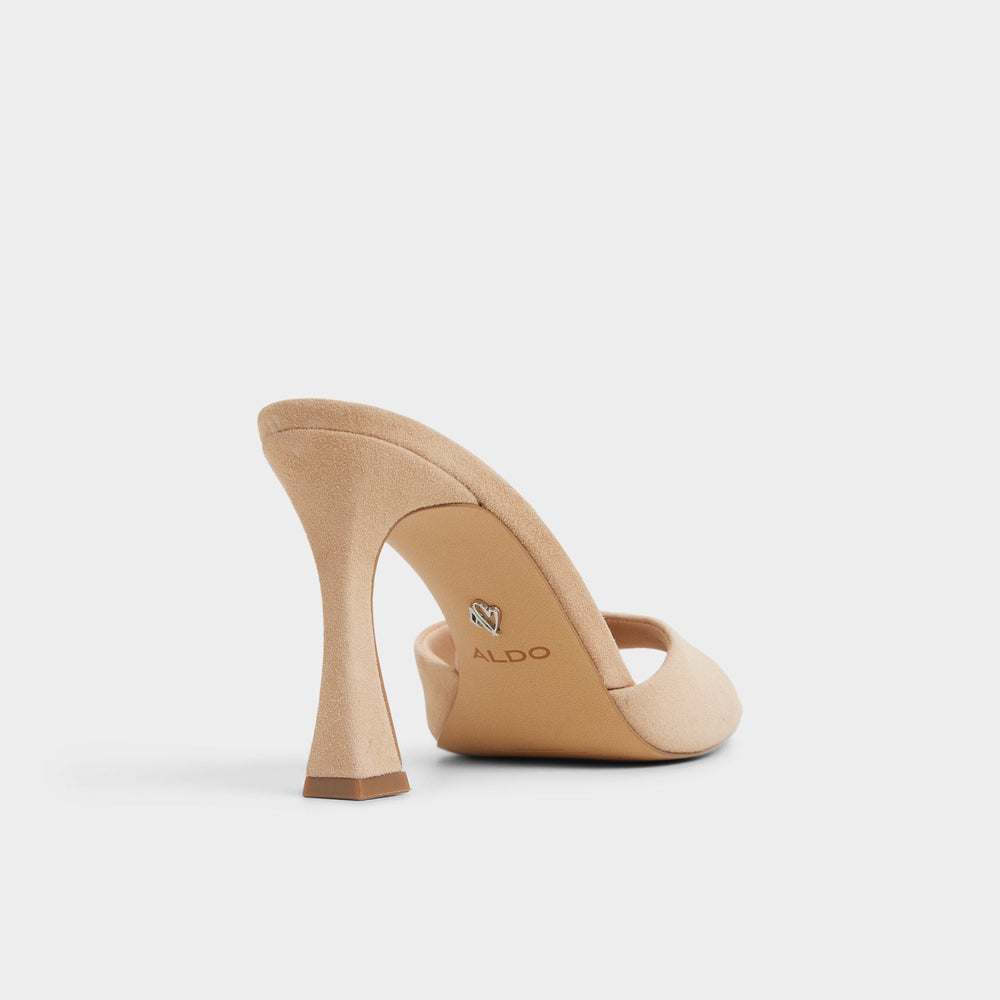 Aldo Jennifer in Medium Beige - Heeled mule, Stiletto heel Women