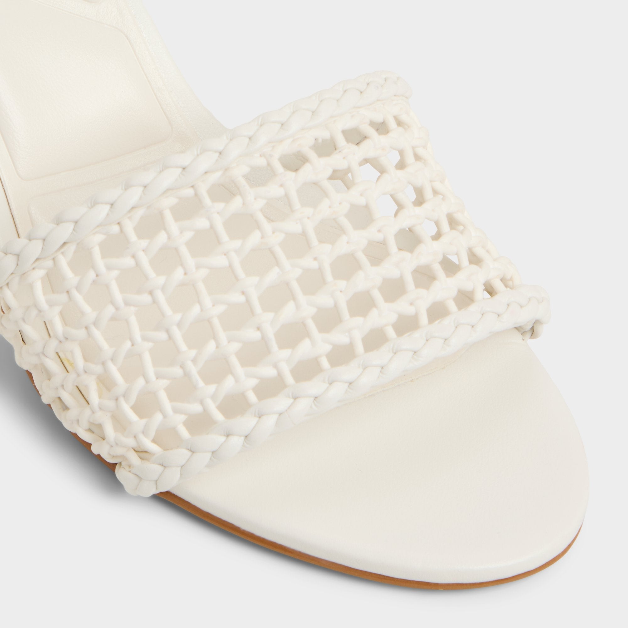 Aldo Beachdate White/Bone Women's Block heels - Heeled mule, Block heel Women