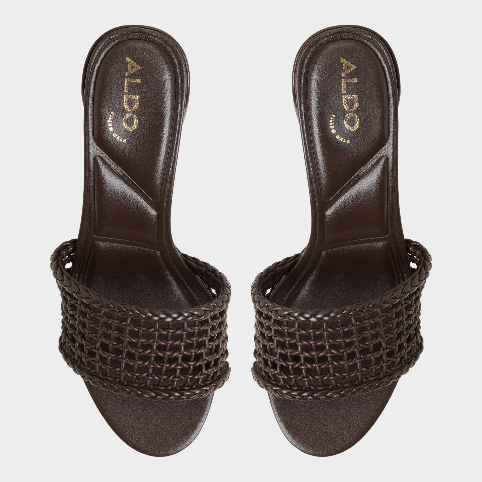 Aldo Beachdate Dark Brown Women's Block heels - Heeled mule, Block heel Women