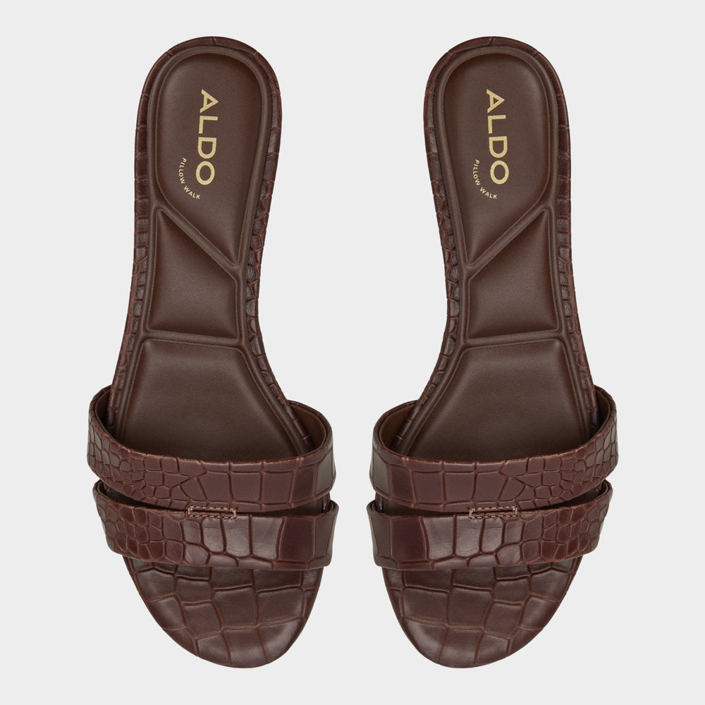 Aldo Scarletta Dark Brown Women's Heeled mules - Heeled mule, Kitten heel Women
