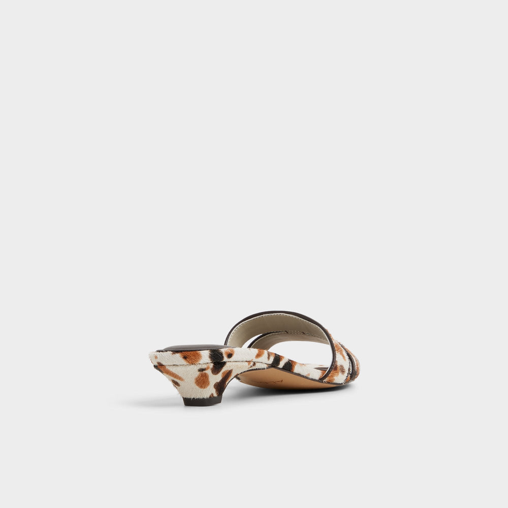 Aldo Scarletta White/Black Women's Heeled mules - Heeled mule, Kitten heel Women