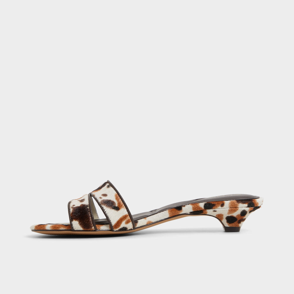 Aldo Scarletta White/Black Women's Heeled mules - Heeled mule, Kitten heel Women