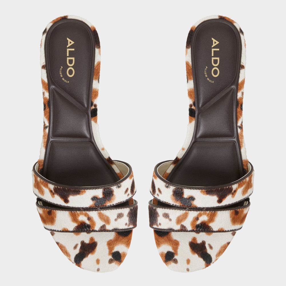 Aldo Scarletta White/Black Women's Heeled mules - Heeled mule, Kitten heel Women