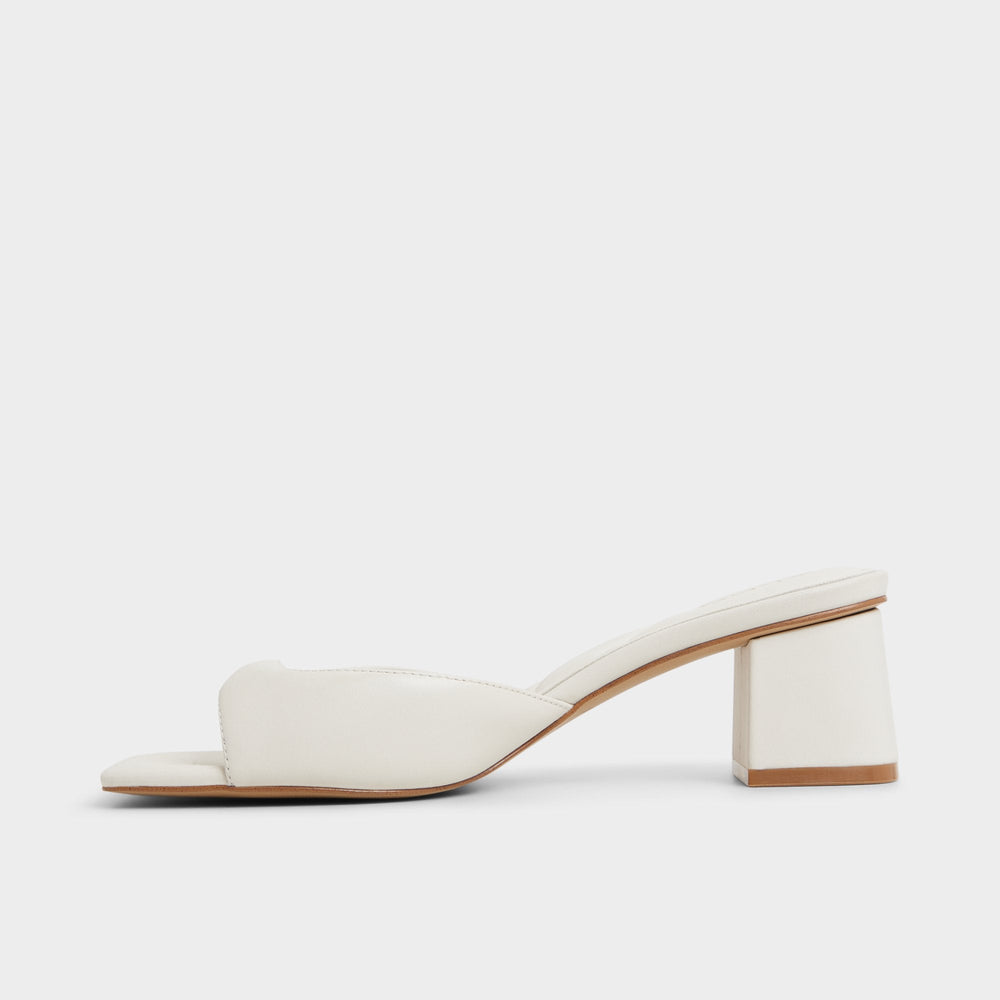 Aldo Aneky in White Bone - Heeled mule, Block heel Women