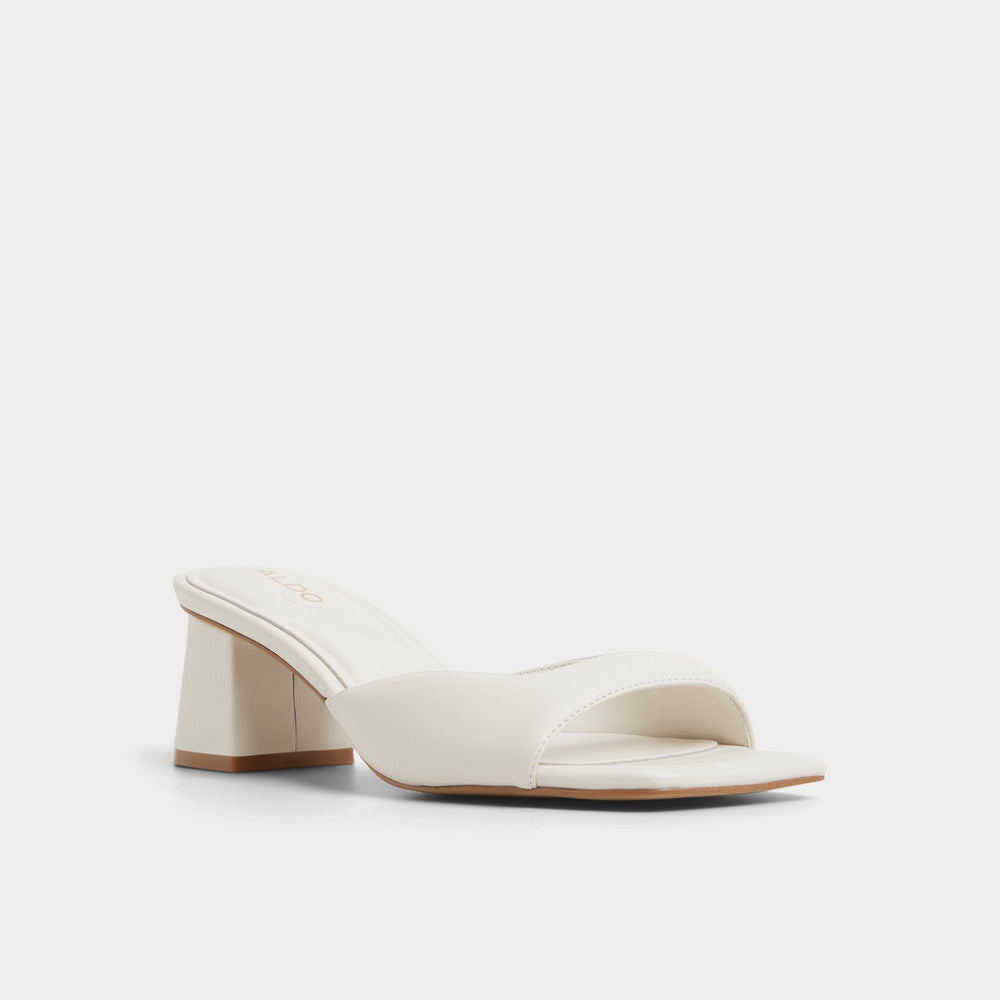 Aldo Aneky in White Bone - Heeled mule, Block heel Women