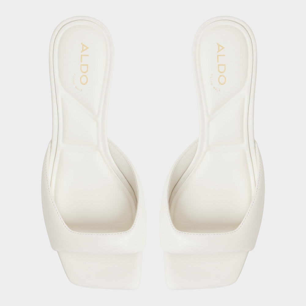 Aldo Aneky in White Bone - Heeled mule, Block heel Women