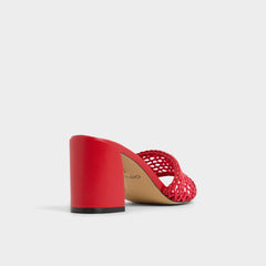 Aldo Beachdate Bright Red Women's Block heels - Heeled mule, Block heel Women