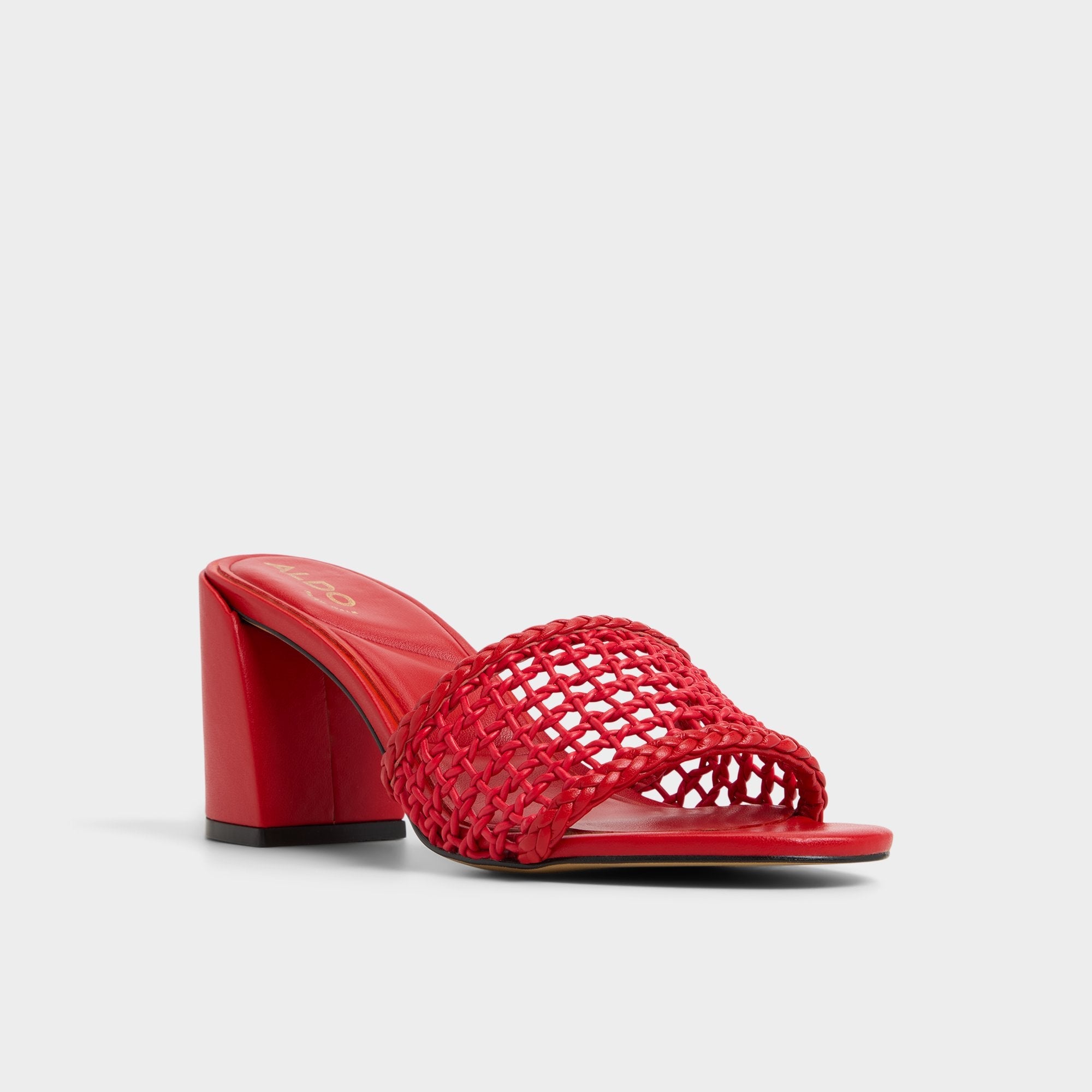 Aldo Beachdate Bright Red Women's Block heels - Heeled mule, Block heel Women