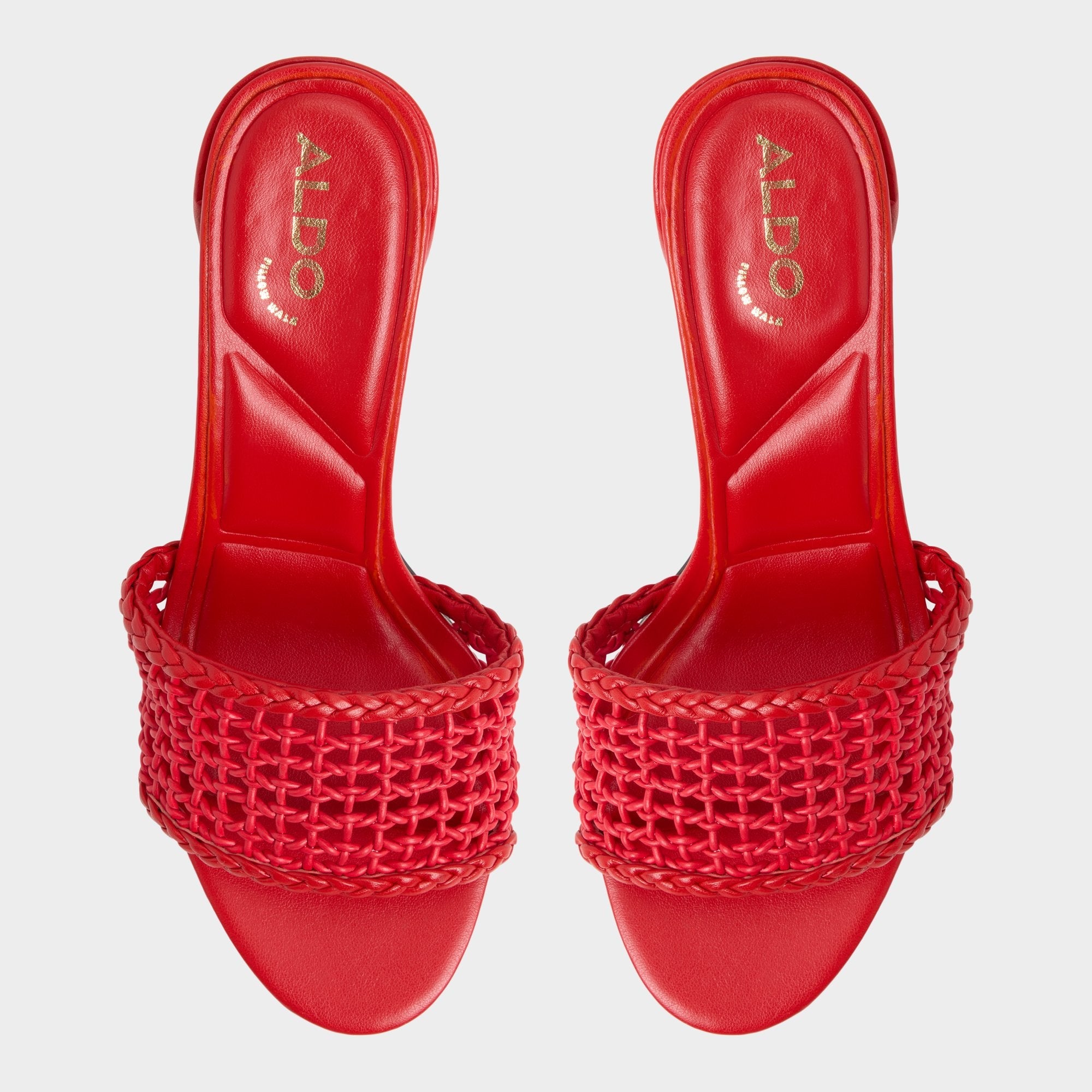 Aldo Beachdate Bright Red Women's Block heels - Heeled mule, Block heel Women