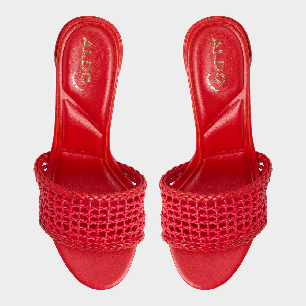 Aldo Beachdate Bright Red Women's Block heels - Heeled mule, Block heel Women