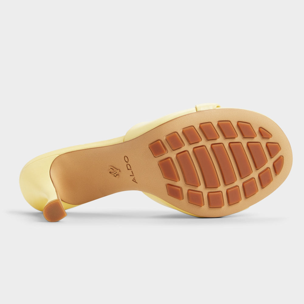 Aldo Lyhanna Light Yellow Women's Heeled mules - Heeled mule, Stiletto heel Women