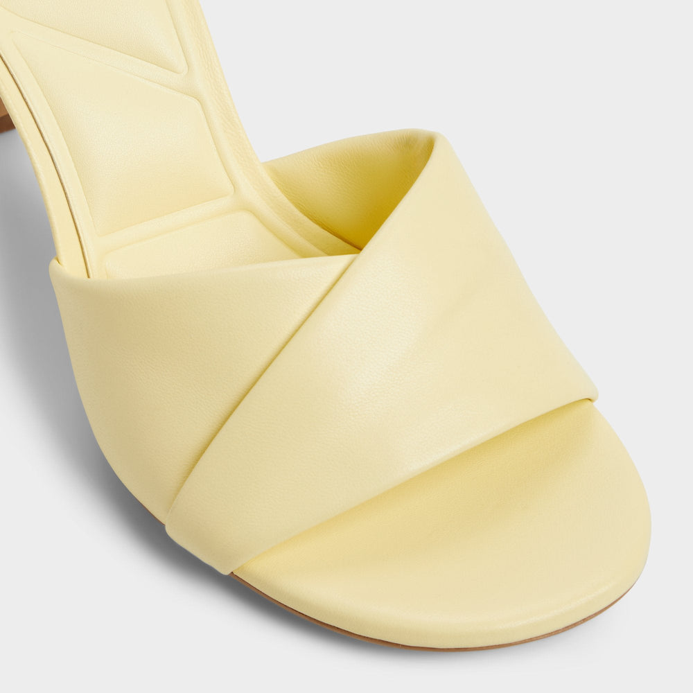 Aldo Lyhanna Light Yellow Women's Heeled mules - Heeled mule, Stiletto heel Women