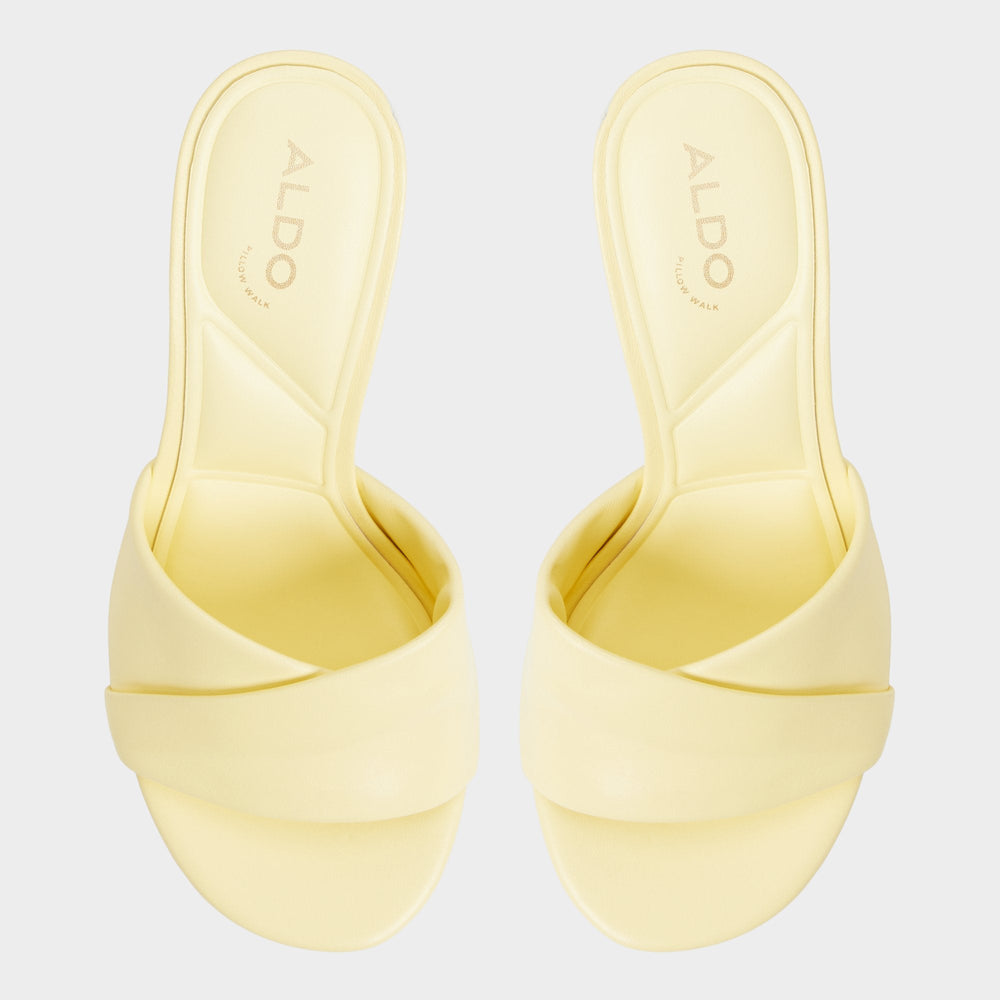 Aldo Lyhanna Light Yellow Women's Heeled mules - Heeled mule, Stiletto heel Women