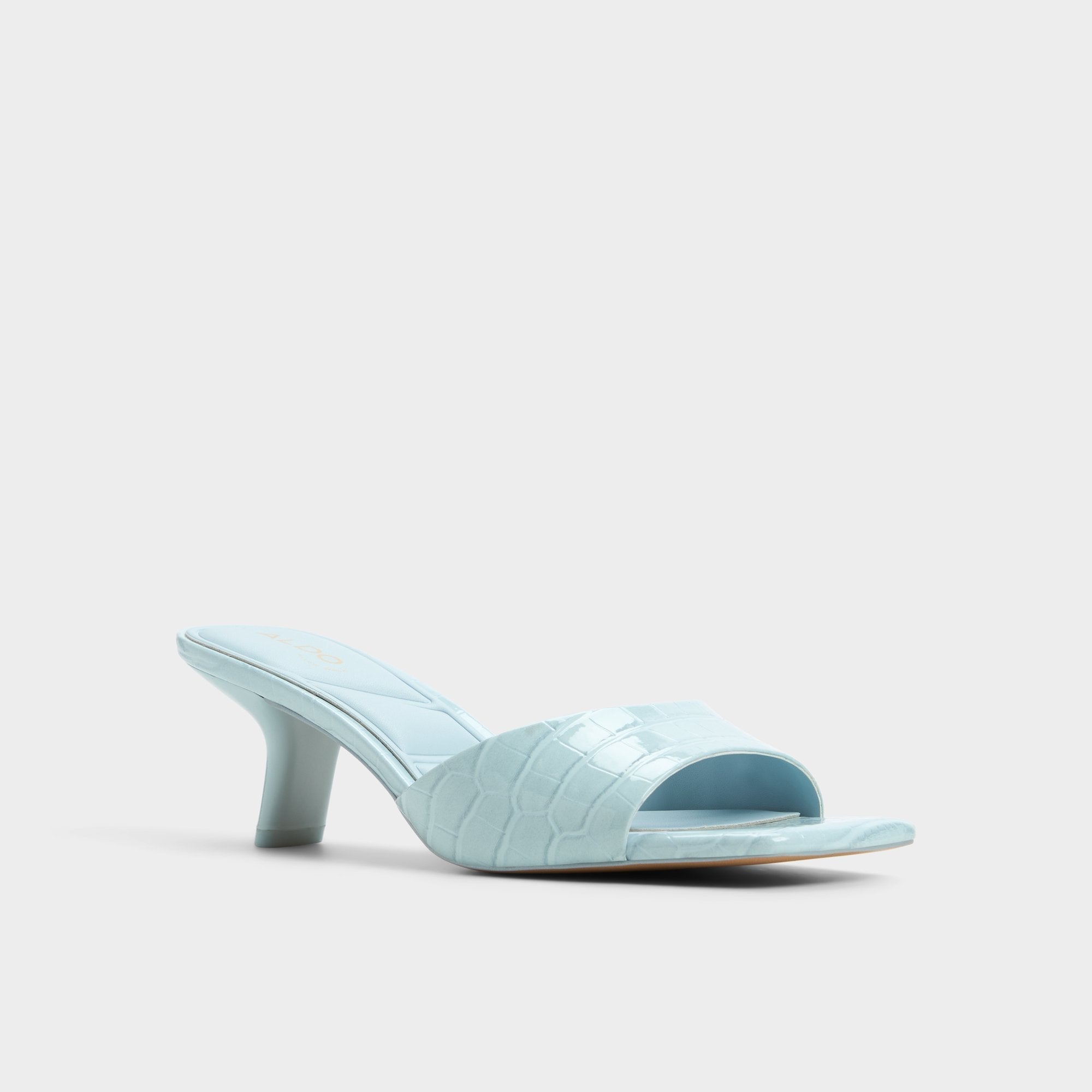 Aldo Enchanting Pastel Blue Women's Heeled mules - Heeled mule, Kitten heel Women