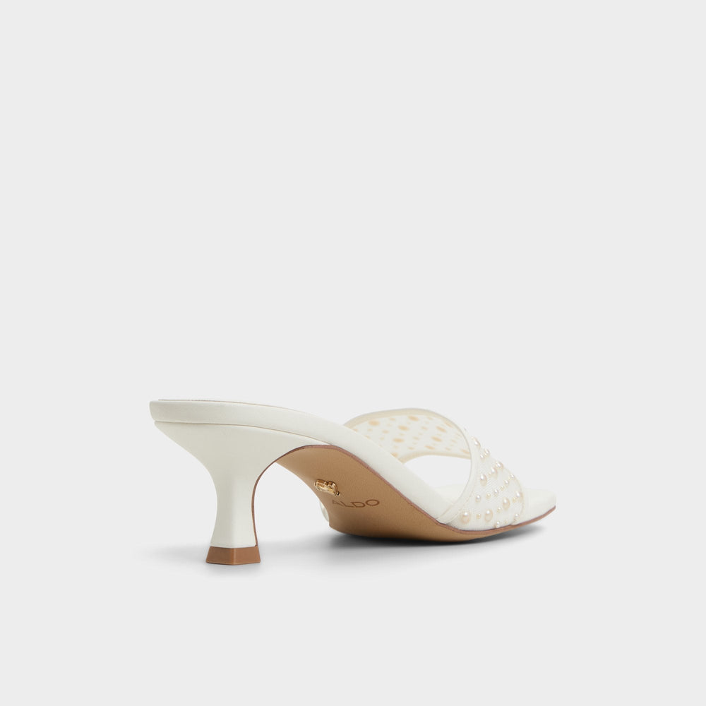 Aldo Pearlia White Women's Heeled mules - Heeled mule Women