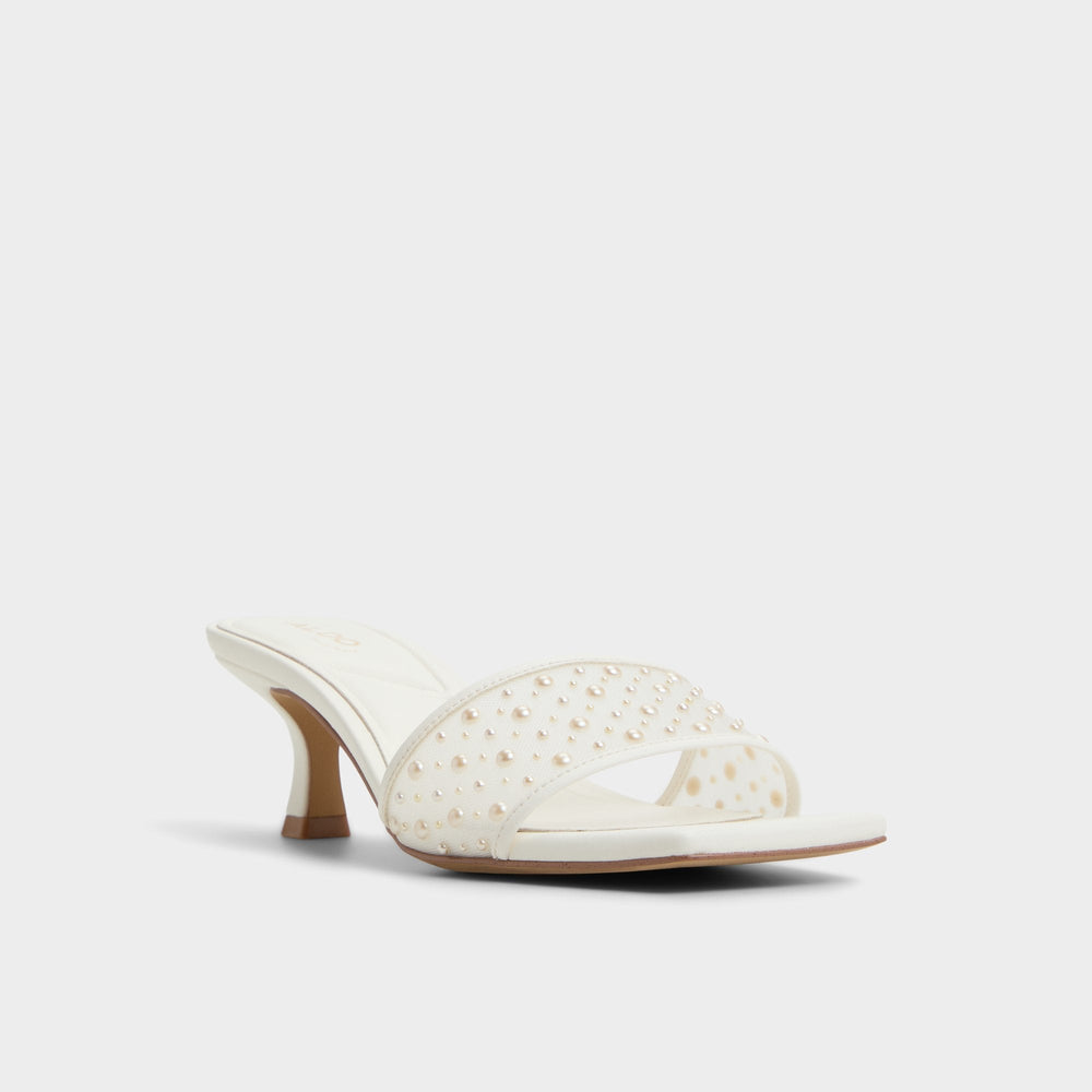Aldo Pearlia White Women's Heeled mules - Heeled mule Women