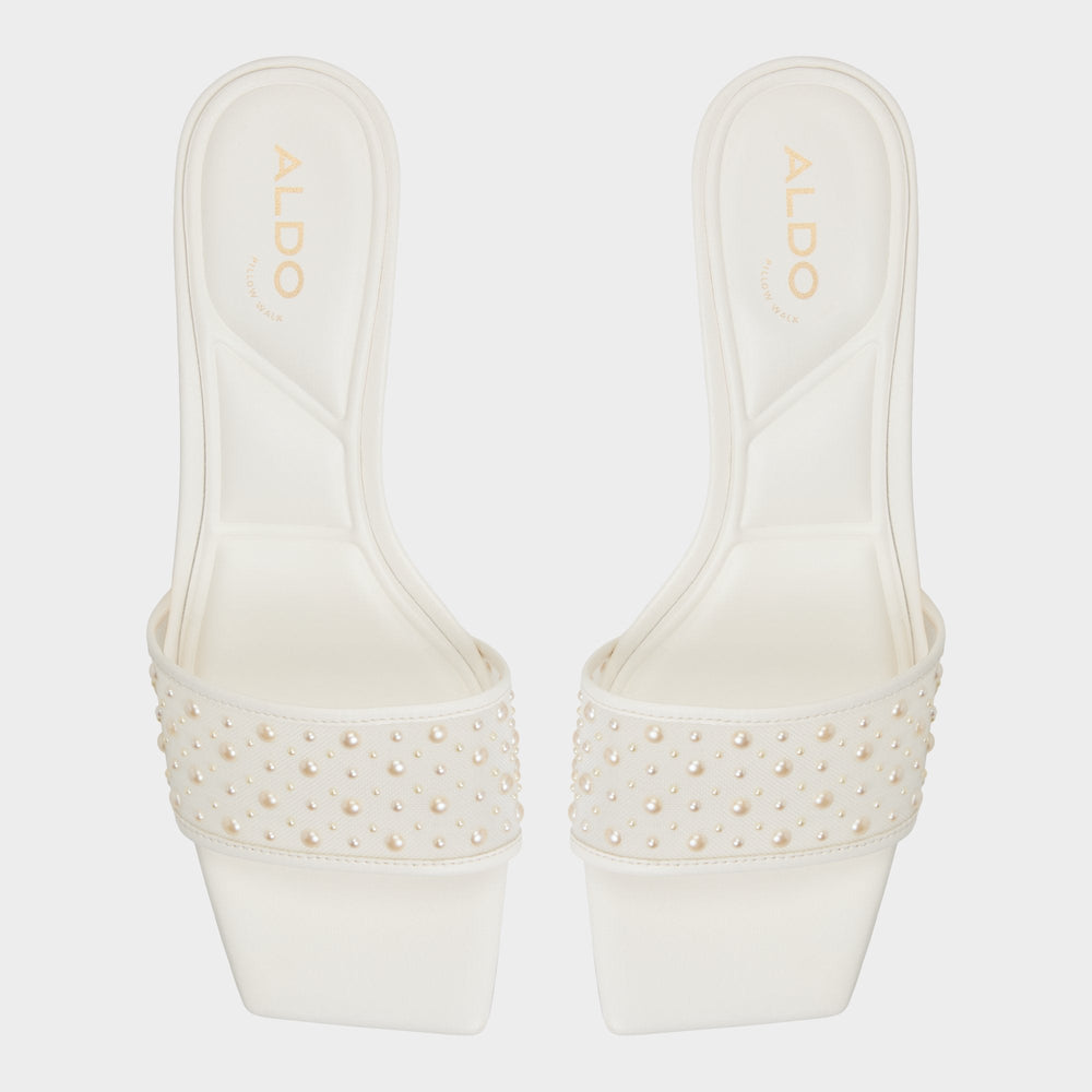 Aldo Pearlia White Women's Heeled mules - Heeled mule Women