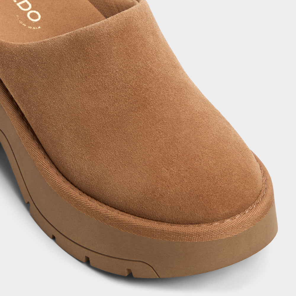 Aldo Academia Camel Women's Cold Weather Shoes - Heeled mule, Lug sole Women
