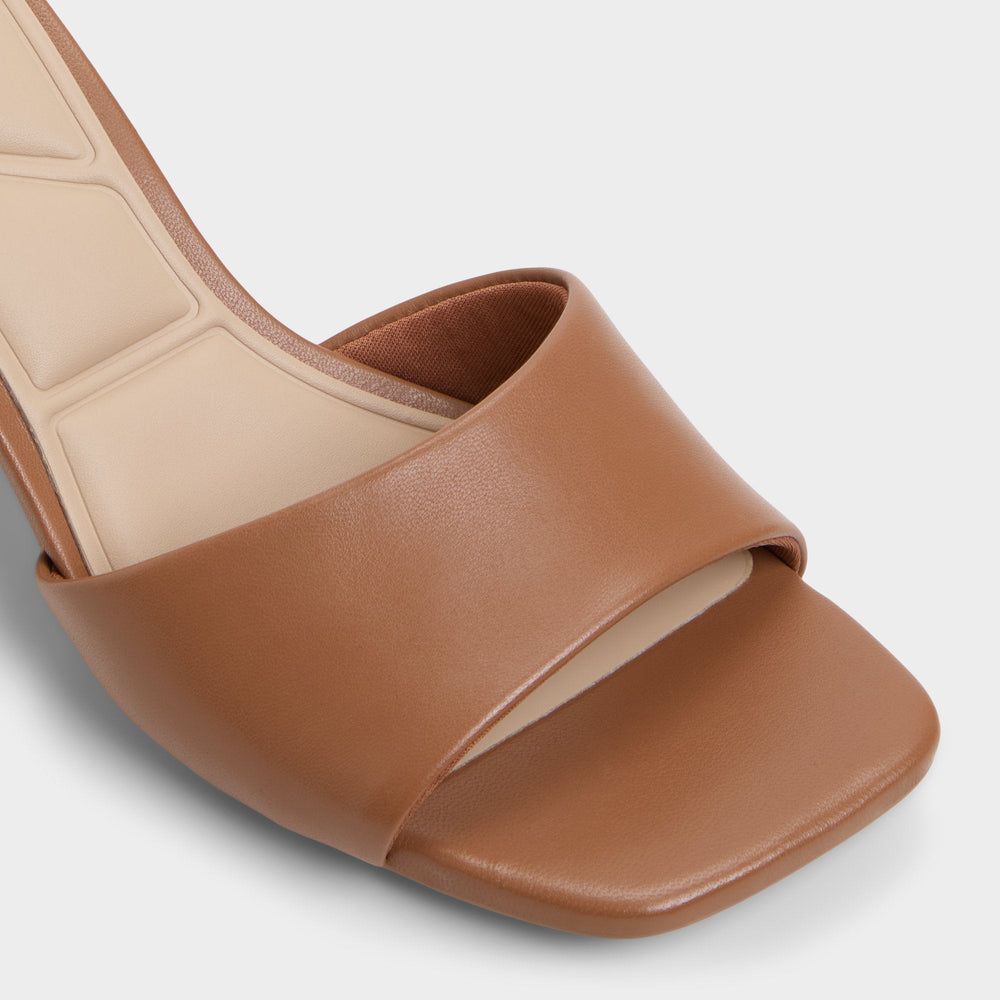 Aldo Tisha Tan Women's Heeled mules - Heeled mule, Block heel Women