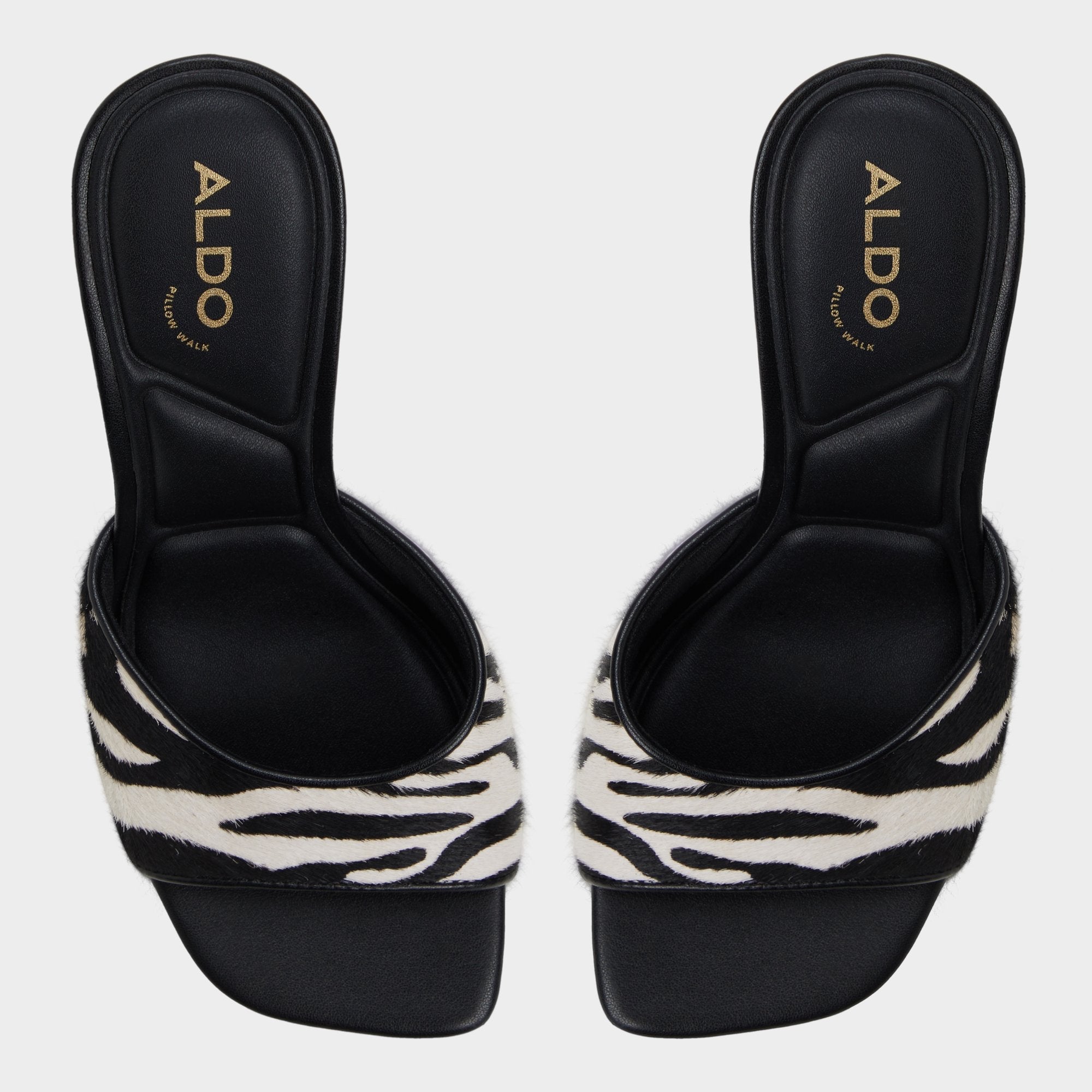 Aldo Evadalia White/Black Women's Heeled mules - Heeled mule Women