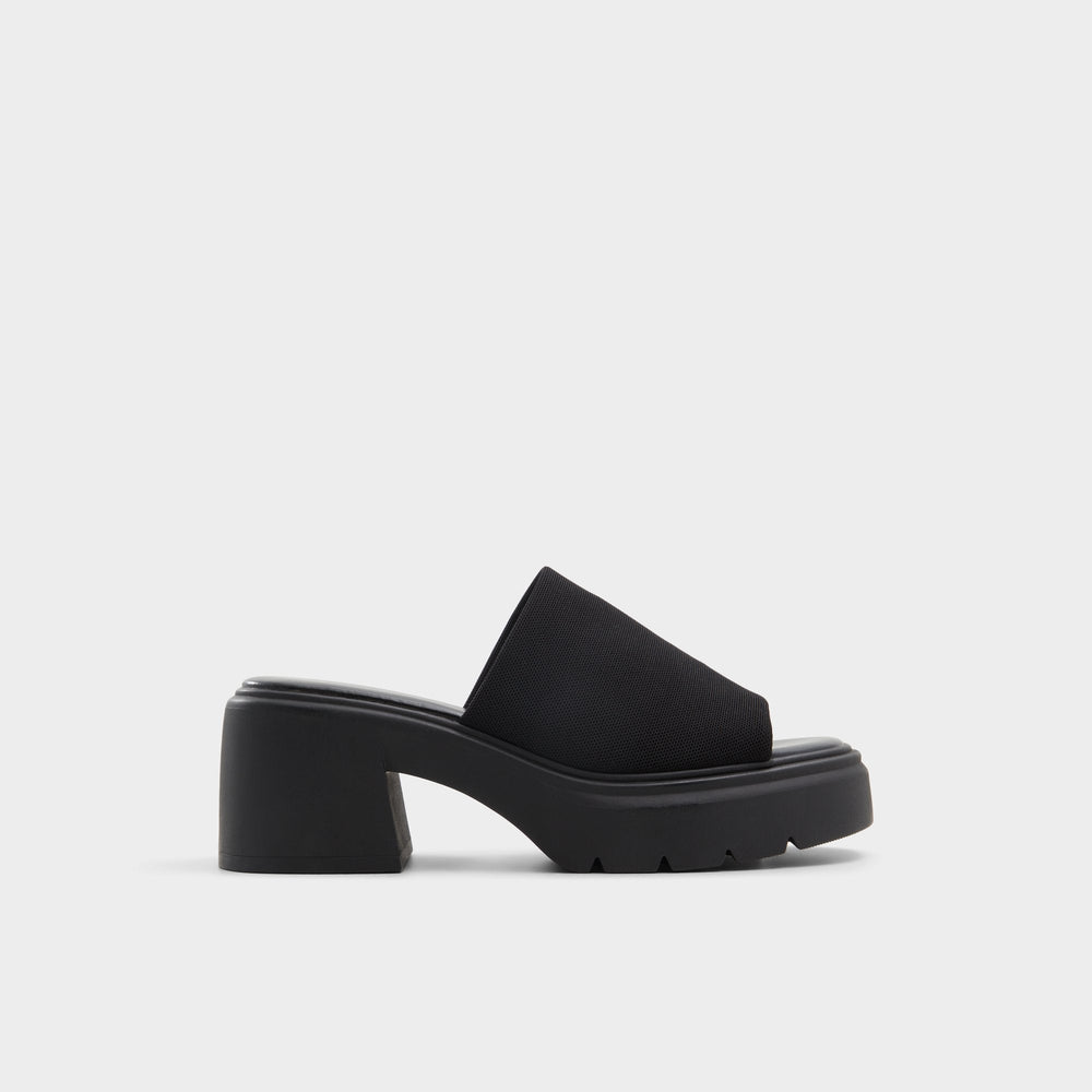 Aldo Harrietta Black Women's Wedges - Heeled mule, Block heel Women