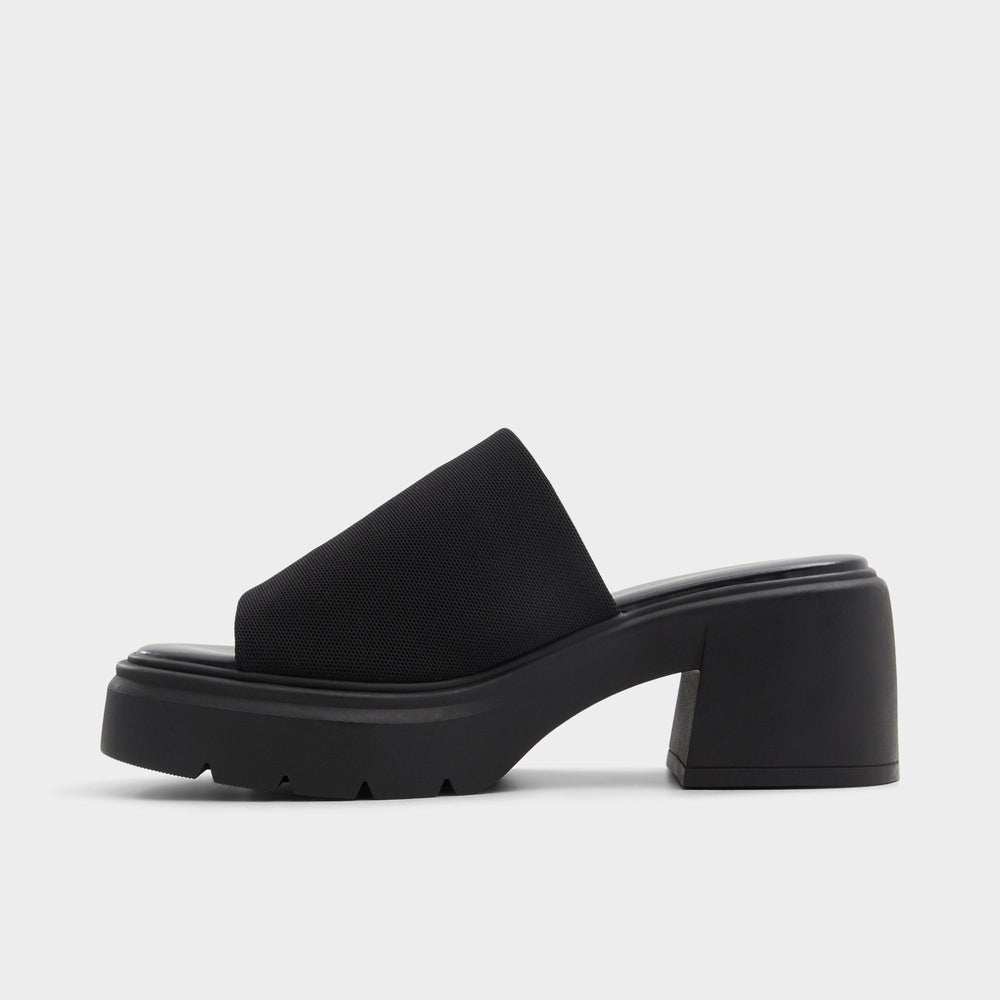 Aldo Harrietta Black Women's Wedges - Heeled mule, Block heel Women