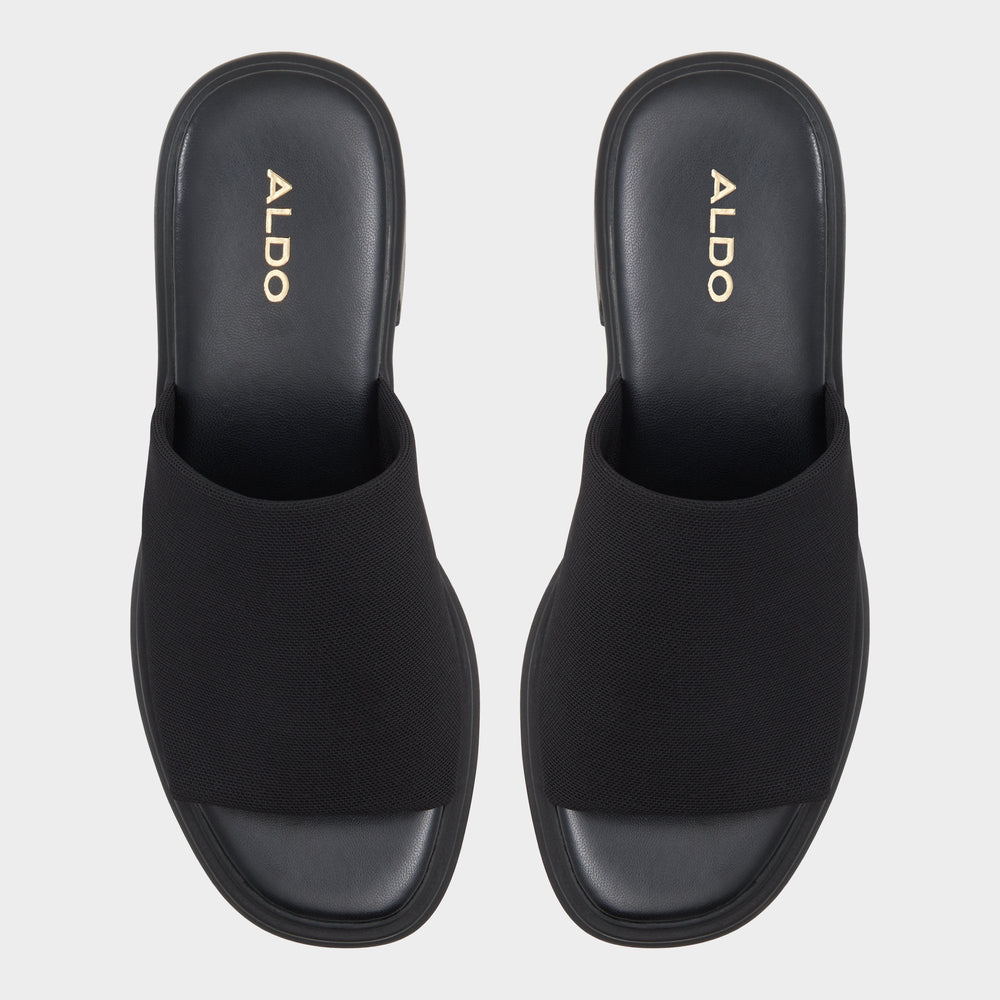 Aldo Harrietta Black Women's Wedges - Heeled mule, Block heel Women