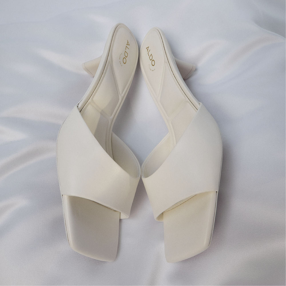 Aldo Enchanting White Women's Heeled mules - Heeled mule, Kitten heel Women