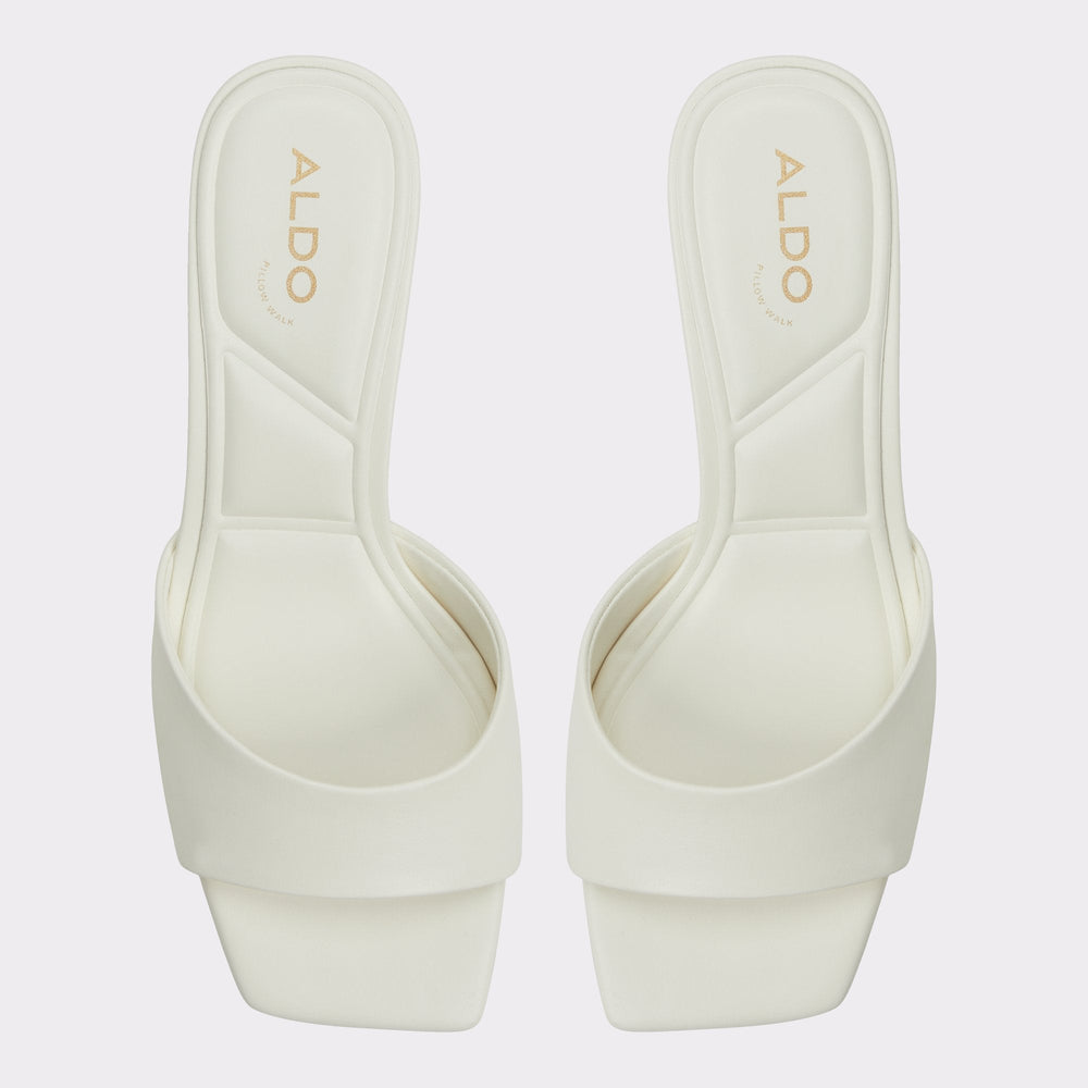 Aldo Enchanting White Women's Heeled mules - Heeled mule, Kitten heel Women