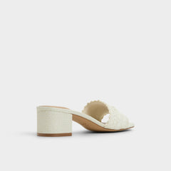 Aldo Claudina White/Bone Women's Block heels - Heeled mule, Block heel Women