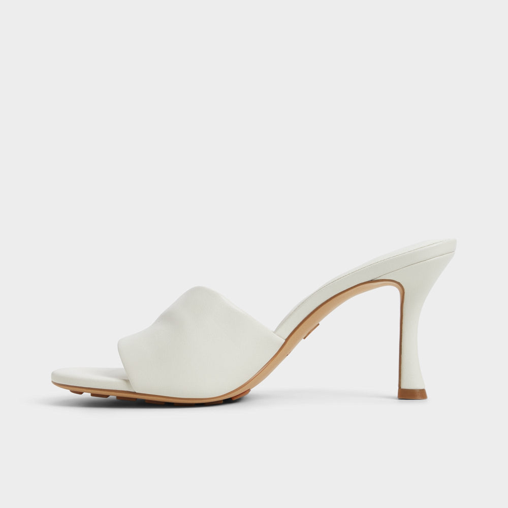 Aldo Lyhanna White/Bone Women's Heeled mules - Heeled mule, Stiletto heel Women