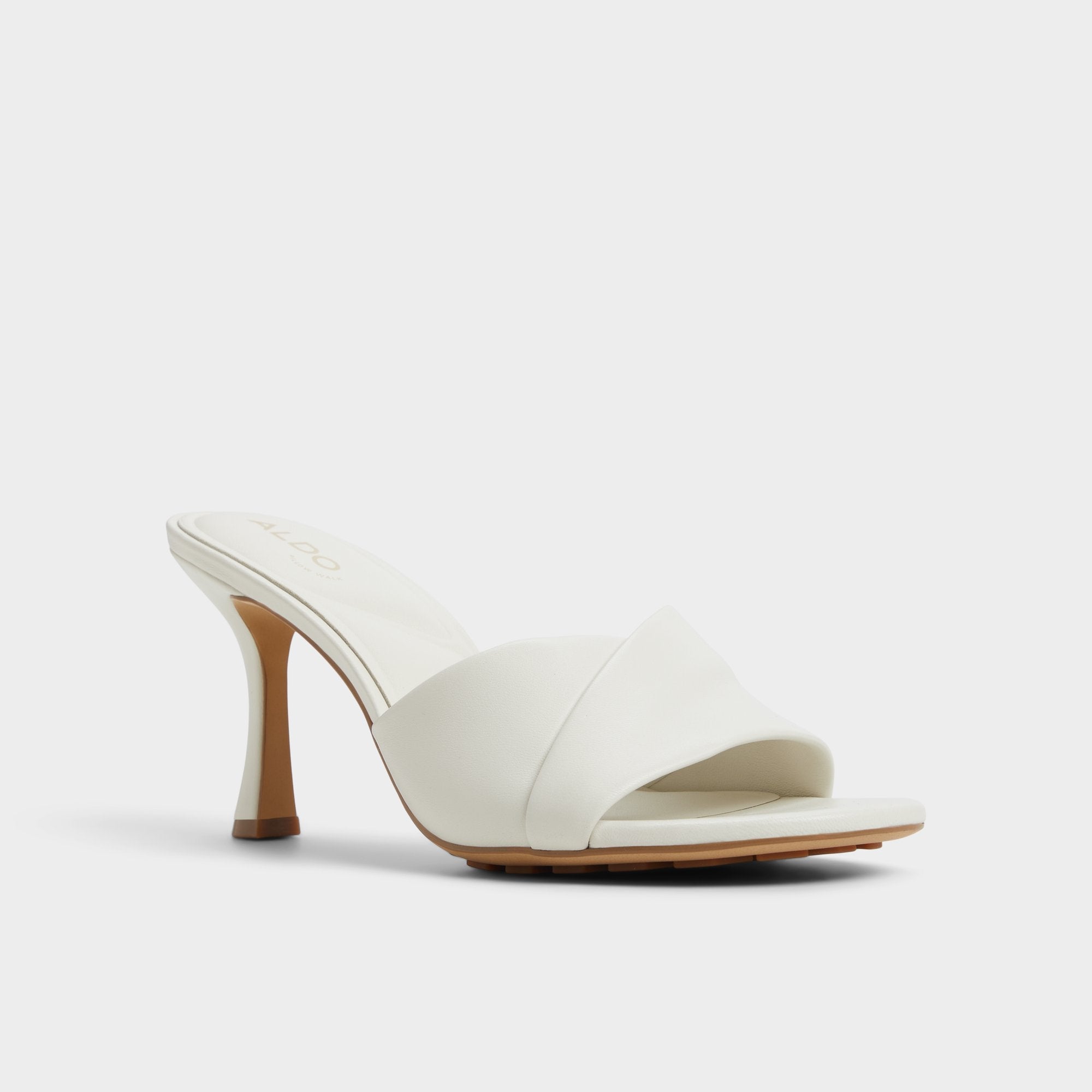 Aldo Lyhanna White/Bone Women's Heeled mules - Heeled mule, Stiletto heel Women