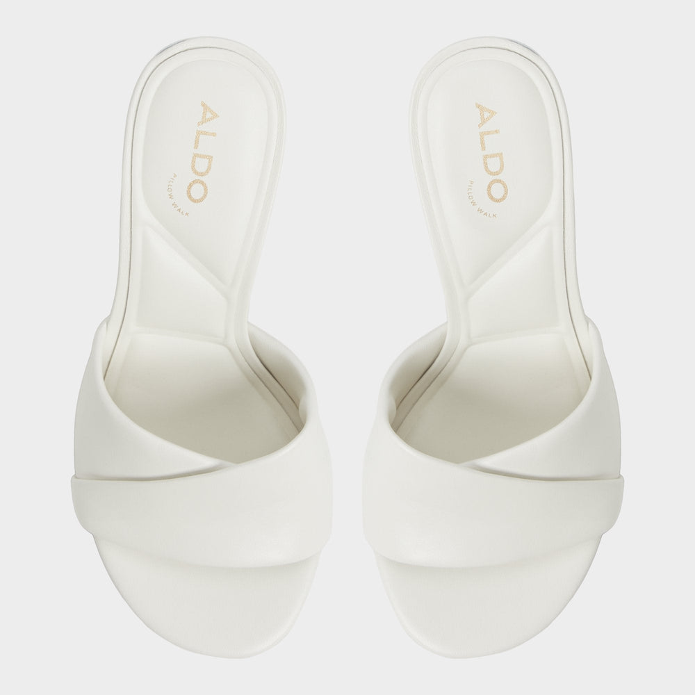 Aldo Lyhanna White/Bone Women's Heeled mules - Heeled mule, Stiletto heel Women