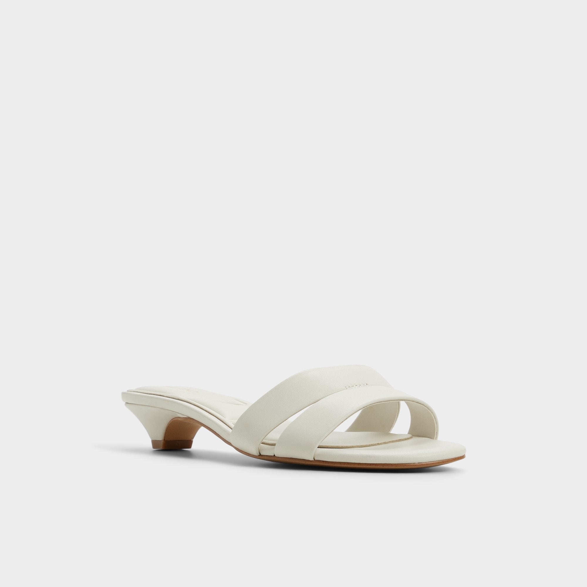 Aldo Scarletta White/Bone Women's Mule slides - Heeled mule, Kitten heel Women
